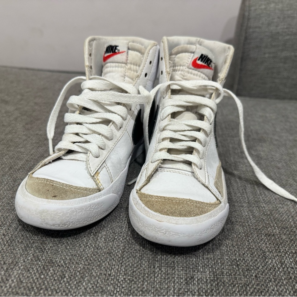 Nike Kids Shoes White and Tan